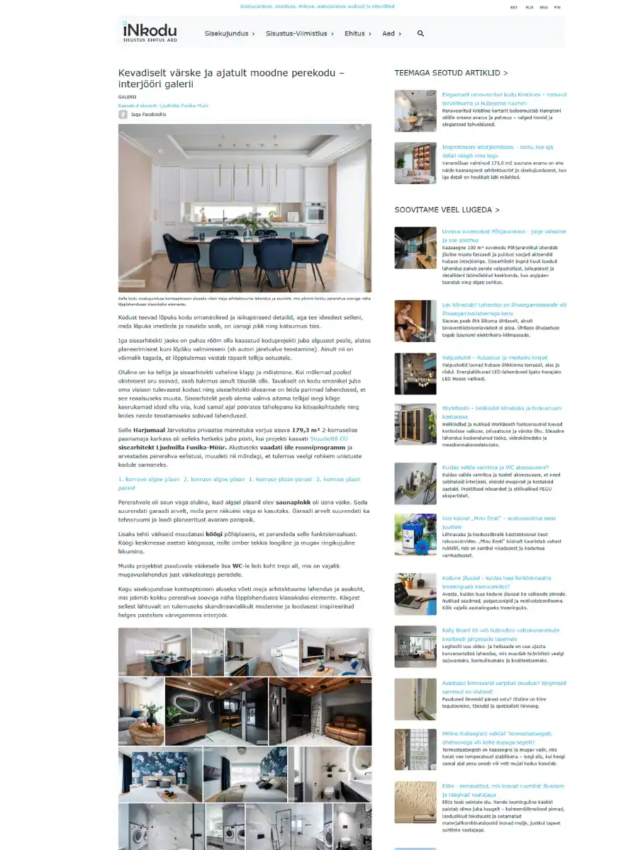 Ljudmilla Funika-Müüri loodud interjöör Järvekülas